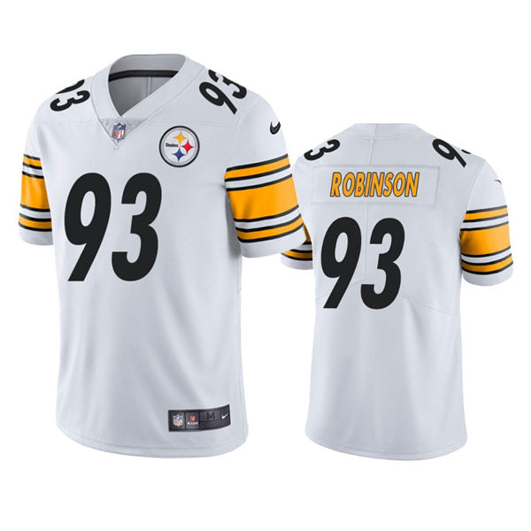 Men’s Pittsburgh Steelers #93 Mark Robinson Nike White Vapor Limited Player Jersey