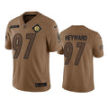Men’s Pittsburgh Steelers #97 Cameron Heyward Brown 2023 Salute To Service Limited Jersey