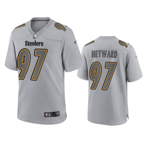 Men’s Pittsburgh Steelers #97 Cameron Heyward Gray Atmosphere Fashion Game Jersey