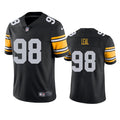 Men’s Pittsburgh Steelers #98 DeMarvin Leal Nike Black Big Number Alternate Vapor Limited Jersey
