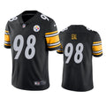 Men’s Pittsburgh Steelers #98 DeMarvin Leal Nike Black Vapor Limited Player Jersey
