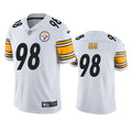 Men’s Pittsburgh Steelers #98 DeMarvin Leal Nike White Vapor Limited Player Jersey