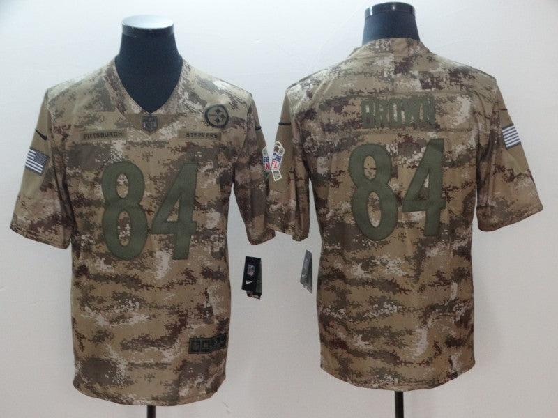 Men’s Pittsburgh Steelers Antonio Brown #84 Camouflage Jersey