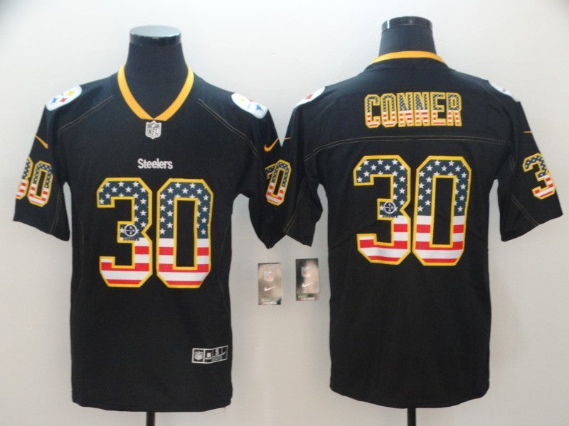 Men’s Pittsburgh Steelers James Conner #30 Black Jersey