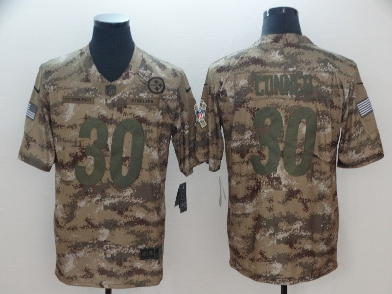 Men’s Pittsburgh Steelers James Conner #30 Camouflage Jersey