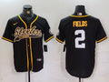 Men’s Pittsburgh Steelers Justin Fields #2 Black Jersey