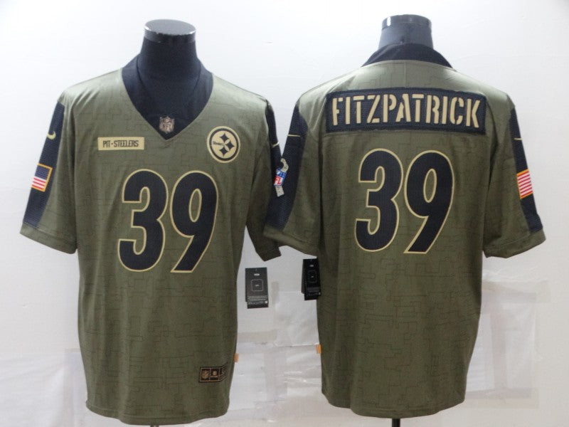 Men’s Pittsburgh Steelers Minkah Fitzpatrick #39 Brown Jersey