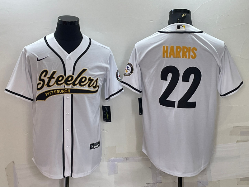 Men’s Pittsburgh Steelers Najee Harris #22 White Jersey
