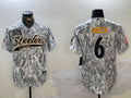 Men’s Pittsburgh Steelers Patrick Queen #6 Arctic Camo 2024 Salute to Service Jersey
