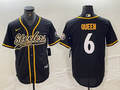 Men’s Pittsburgh Steelers Patrick Queen #6 Black Jersey Joint Edition
