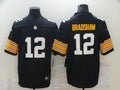 Men’s Pittsburgh Steelers Retired Player #12 Terry Bradshaw Nike Black Alternate  Football Jersey
