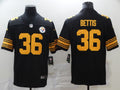 Men’s Pittsburgh Steelers Retired Player #36 Jerome Bettis Nike Black Vapor Untouchable Elite Color Rush Jersey