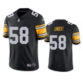 Mens Pittsburgh Steelers Retired Player #58 Jack Lambert Nike Black Big Number Alternate Vapor Limited Jersey