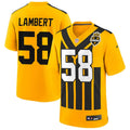 Mens Pittsburgh Steelers Retired Player #58 Jack Lambert Nike Gold Alternate 1933 Throwback Game Jersey