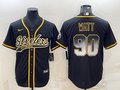 Men’s Pittsburgh Steelers T.J. Watt #90 Black Jersey Joint edition