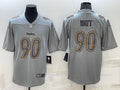 Men’s Pittsburgh Steelers T.J. Watt #90 Gray Atmosphere Jersey