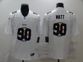 Men’s Pittsburgh Steelers T.J. Watt #90 White Authentic Jersey