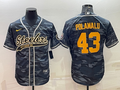 Men’s Pittsburgh Steelers Troy Polamalu #43 Gray Camouflage Jersey