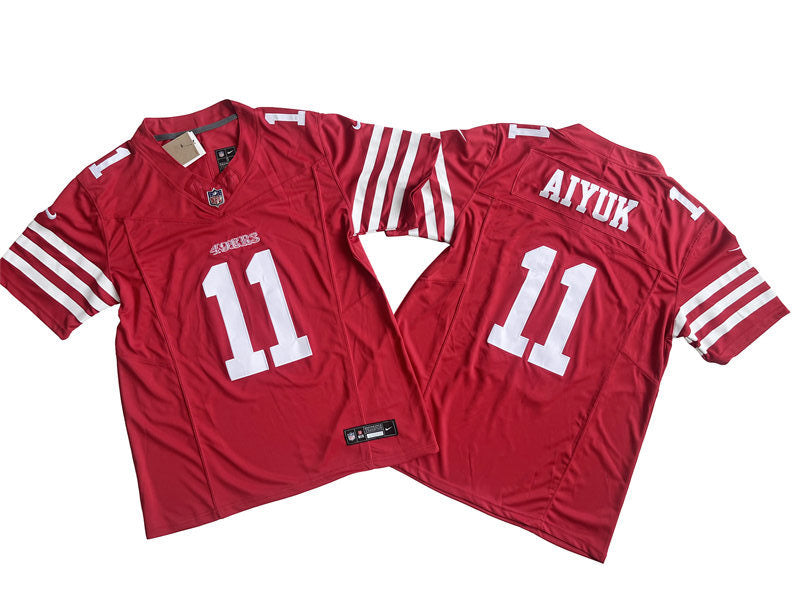 Men’s San Francisco 49ers #11 Brandon Aiyuk Nike Scarlet 2023 F.U.S.E. Vapor Limited Jersey