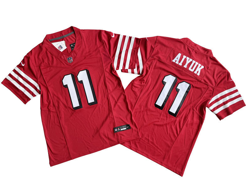 Men’s San Francisco 49ers #11 Brandon Aiyuk Nike Scarlet Alternate 2023 F.U.S.E. Vapor Limited Jersey