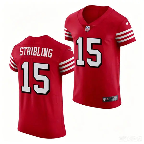 Mens San Francisco 49ers #15 De’Zhaun Stribling Nike Scarlet Alternate F.U.S.E. Vapor Limited Jersey
