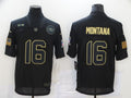 Men’s San Francisco 49ers #16 Joe Montana Black Jersey