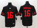 Men’s San Francisco 49ers #16 Joe Montana NFL Nike Black Alternate Vapor Limited Player Jersey