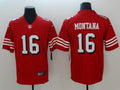 Men’s San Francisco 49ers #16 Joe Montana Nike Red Vapor Untouchable Color Rush Limited Player Jersey