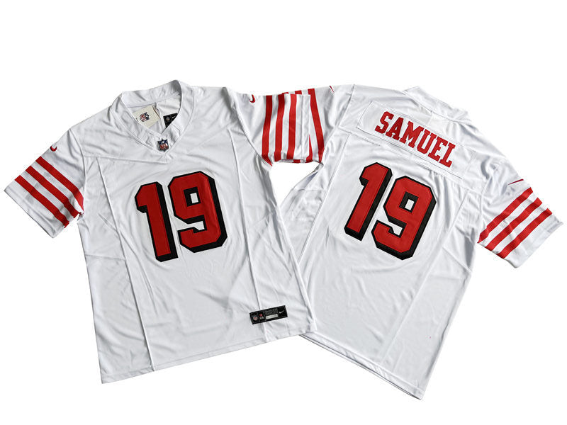 Men’s San Francisco 49ers #19 Deebo Samuel Nike White Alternate 2023 F.U.S.E. Vapor Limited Jersey