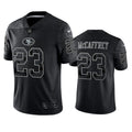 Men’s San Francisco 49ers #23 Christian McCaffrey Black Rflctv Limited Jersey