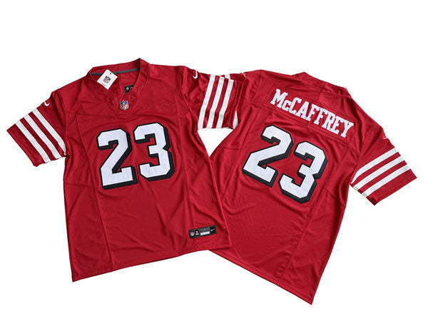 Men’s San Francisco 49ers #23 Christian McCaffrey Nike Scarlet Alternate F.U.S.E. Vapor Limited Jersey