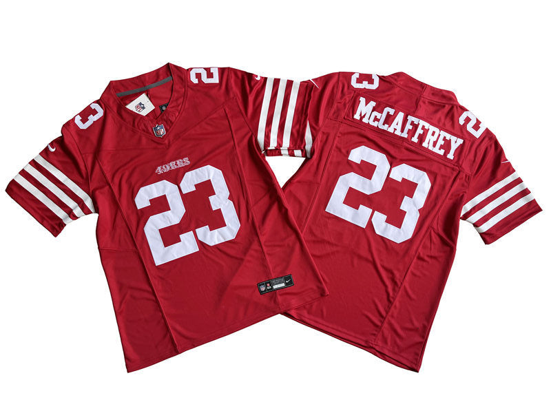 Men’s San Francisco 49ers #23 Christian McCaffrey Nike Scarlet F.U.S.E. Vapor Limited Jersey