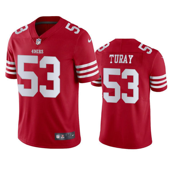 Men’s San Francisco 49ers #53 Kemoko Turay Nike Scarlet Vapor Limited Player Jersey