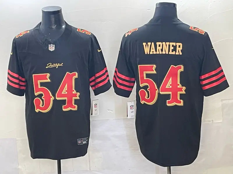 Mens San Francisco 49ers #54 Fred Warner Black Rivalry Collection F.U.S.E. Limited Jersey
