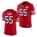 Mens San Francisco 49ers #55 Dee Ford Nike Scarlet Retro 1994 75th Anniversary Throwback Classic Limited Jersey