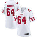 Mens San Francisco 49ers #64 Jake Brendel  Nike Home White F.U.S.E. Vapor Limited Jersey