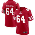 Mens San Francisco 49ers #64 Jake Brendel  Nike Scarlet F.U.S.E. Vapor Limited Jersey