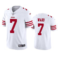 Men’s San Francisco 49ers #7 Charvarius Ward Nike White Vapor Limited Player Jersey