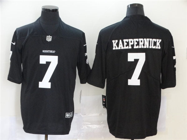 Men’s San Francisco 49ers #7 Colin Kaepernick Black IM WITH KAP Limited Edition Jersey