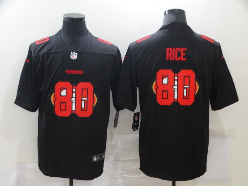 Men’s San Francisco 49ers #80 Jerry Rice Black Alternate Jersey