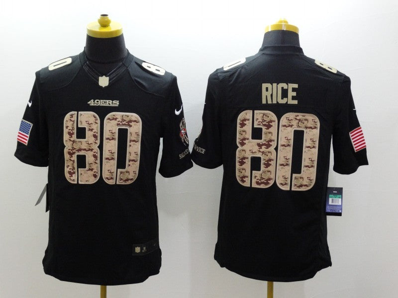 Men’s San Francisco 49ers #80 Jerry Rice Black Jersey
