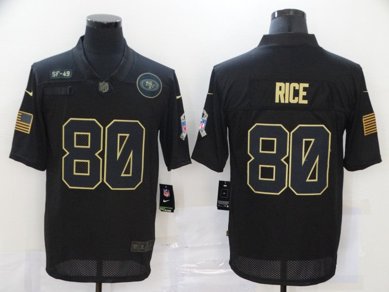 Men’s San Francisco 49ers #80 Jerry Rice Black Jersey