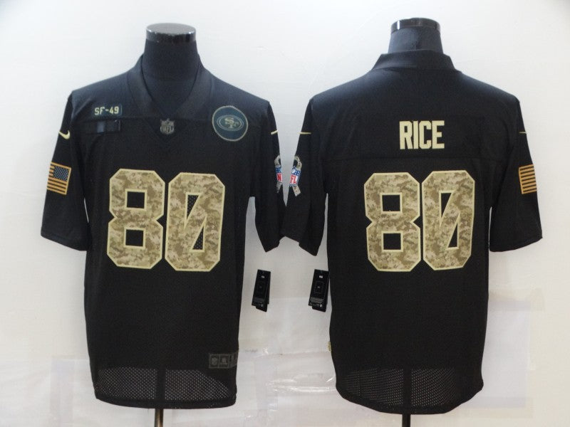 Men’s San Francisco 49ers #80 Jerry Rice Black Jersey