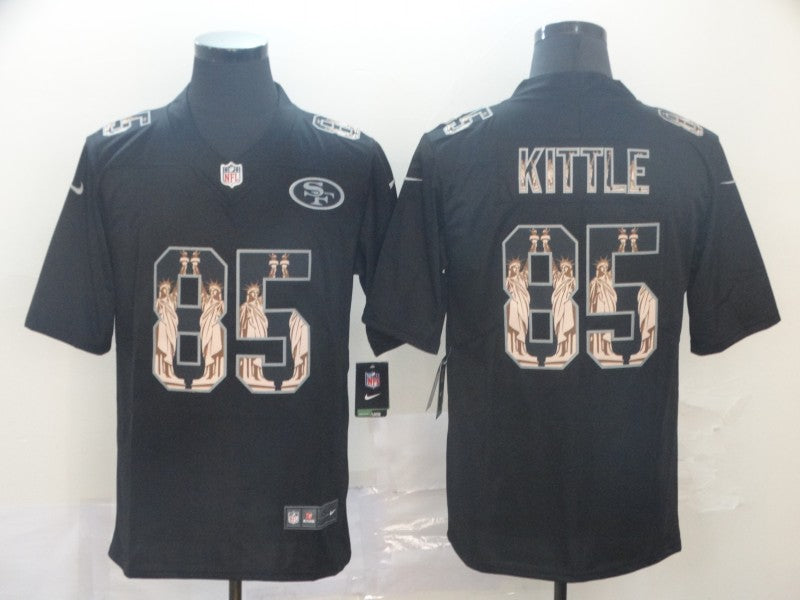 Men’s San Francisco 49ers #85 George Kittle Black Jersey