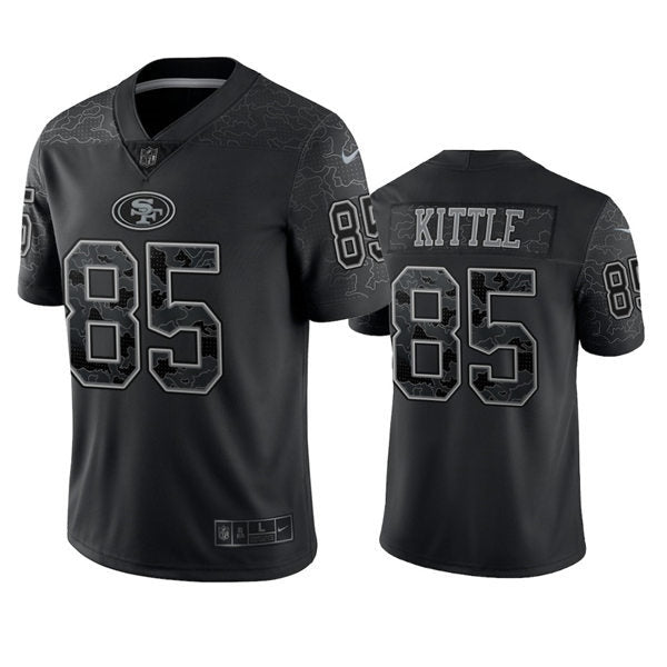 Men’s San Francisco 49ers #85 George Kittle Black Rflctv Limited Jersey