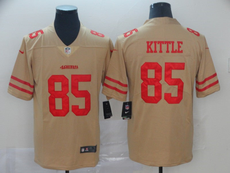 Men’s San Francisco 49ers #85 George Kittle Nike Gold Inverted Limited Player Jersey