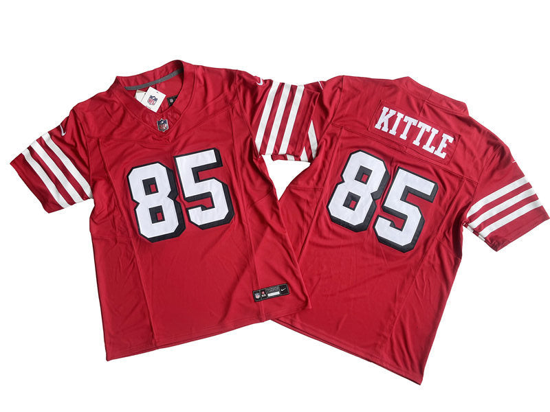Men’s San Francisco 49ers #85 George Kittle Nike Scarlet Alternate 2023 F.U.S.E. Vapor Limited Jersey