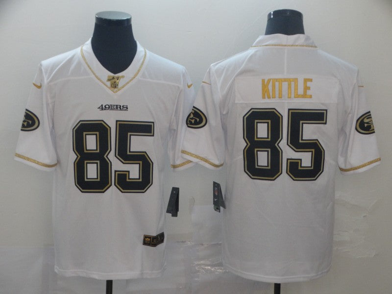 Men’s San Francisco 49ers #85 George Kittle White Jersey