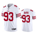 Men’s San Francisco 49ers #93 Kalia Davis Nike White Vapor Limited Player Jersey