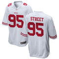 Mens San Francisco 49ers #95 Kentavius Street Nike White Vapor Limited Player Jersey